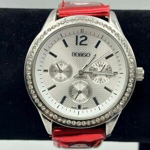 Silver & Red Santa Bongo Men’s Watch